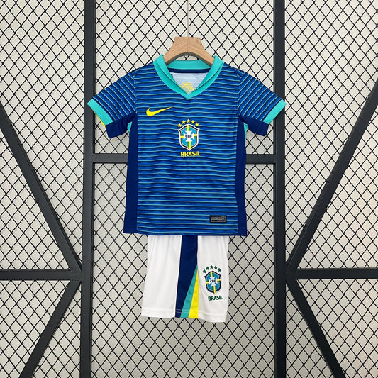 Conjunto Brasil 2024 Visitante Copa América (Niño)