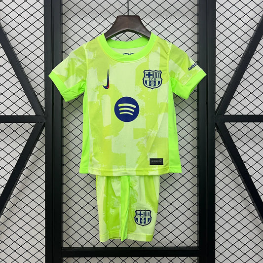 Conjunto Barcelona 24-25 Tercera Patrocinador Grande (Niño)