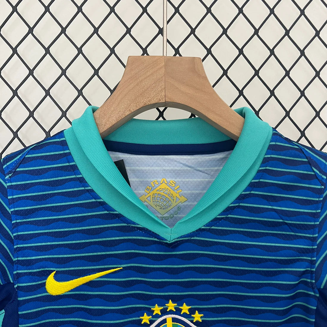 Conjunto Brasil 2024 Visitante Copa América (Niño)